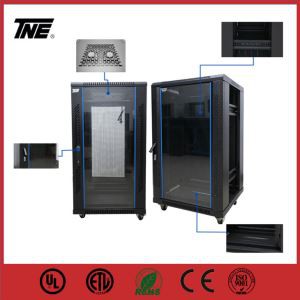 Rangkaian Kabinet Rangkaian Kabinet Rak UPS dengan Ranting Pintu Kaca Depan Rak Server berdiri